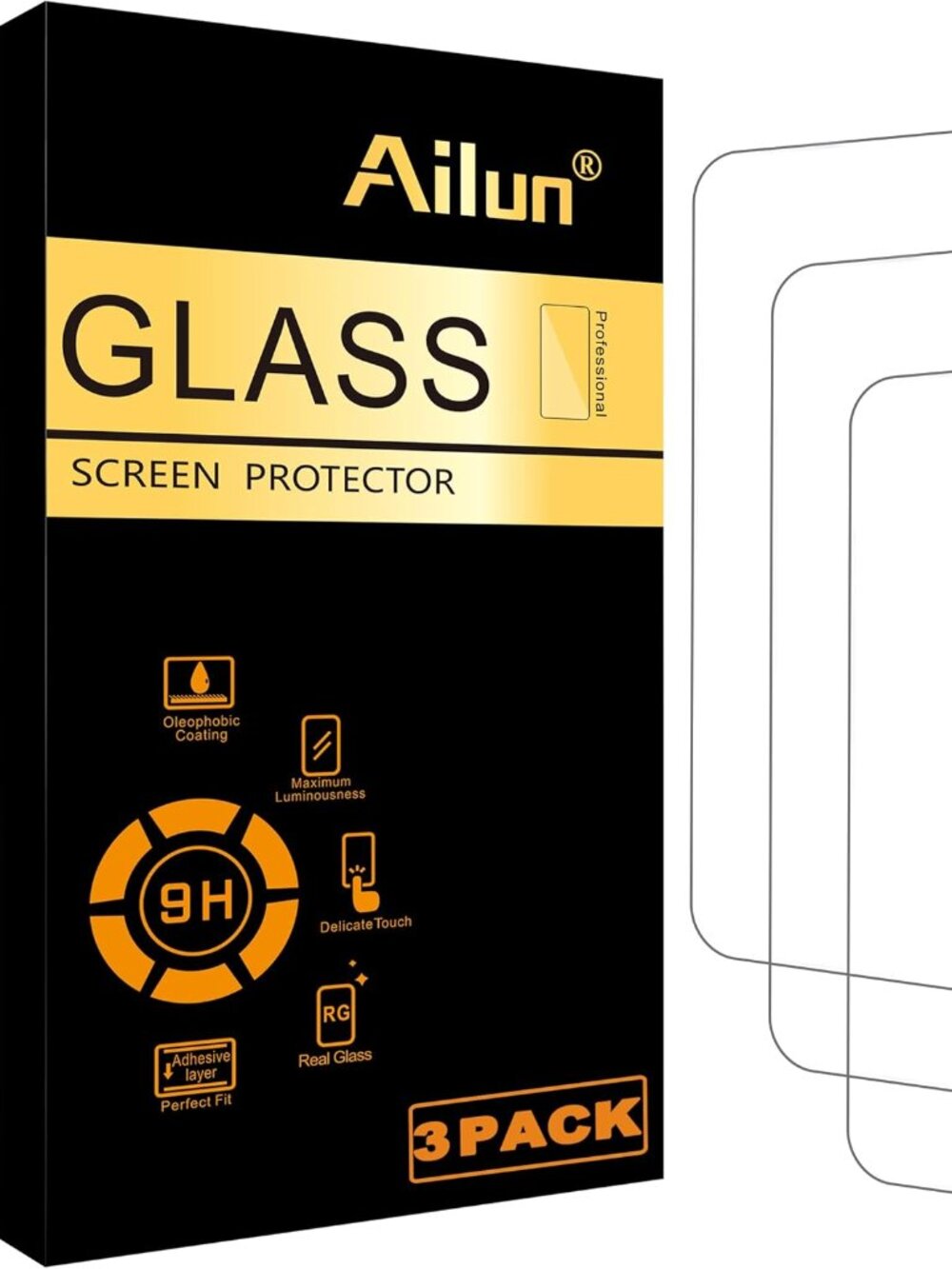3-Pack Ailun Glass Screen Protectors For iPhone 6 / 6s / 7 / 8